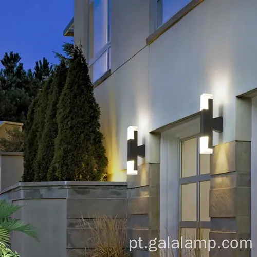 Luz de parede impermeável moderna para uso ao ar livre